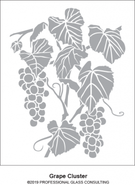 Grape Cluster Stencil Design